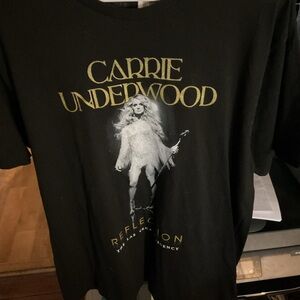 Carrie Underwood Black Graphic Reflection T-Shirt Size L